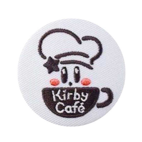 KIRBY CAFE EMBROIDERY BADGE PIN BUTTON JAPAN EXCLUSIVE CHEF - BRAND NEW - Picture 1 of 2